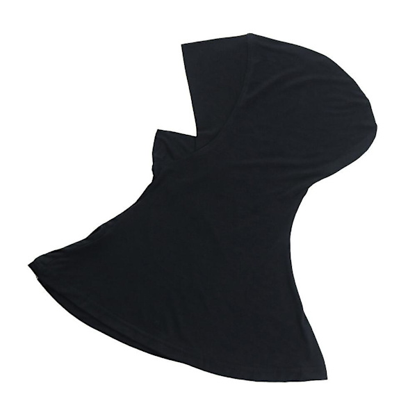 (Svart) Justerbart muslimsk skjerf for kvinner Halsdekke Hijab Bonnet Inner Bone Cover Islam muslimsk hodeplagg for kvinner