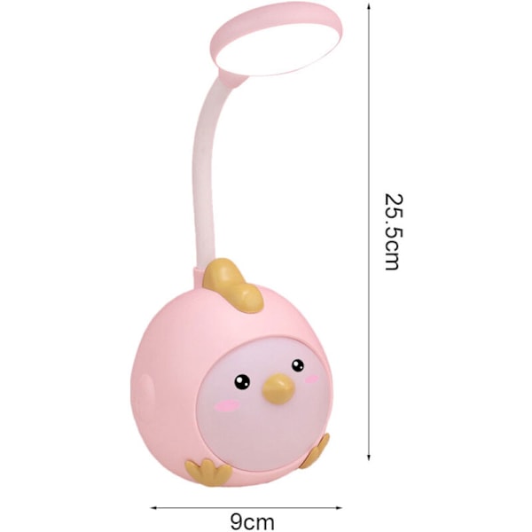Beskyttelseslys med pink tricolor læring, gul og blå genopladelig natlampe via USB