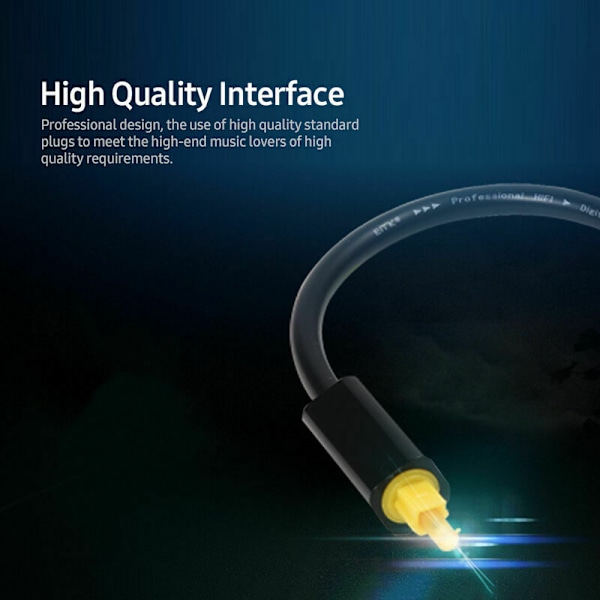 1 A 2 Audio adapterhode av KABEL NUMERISK OPTISK ACTO AKTOR OPTISK FIBER OPTISK DISTRIBUTØR DISTRIBUTØR OPTISK OPTISK, svart