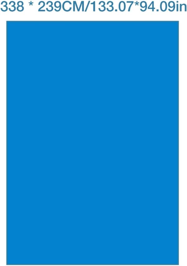 Bunddække til rektangulær swimmingpool - Poolmåtte til havemøbler, swimmingpool, trampolin - Sammenfoldelig og vandtæt - 338 x 239