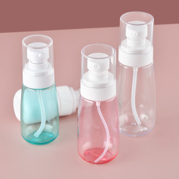 3 Pack Mist -suihkepullo, kirkas uudelleenkäytettävä muovinen tyhjä matkasuihkepullo ihonhoitovoiteen/meikkisuihkeeseen/hajuvesien/kosmetiikkaan (30 ml)