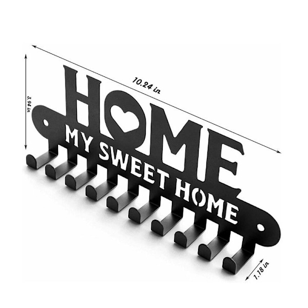 Nyckelskåp Vägg Nyckelskåp Dörr, Home Sweet Home Väggnyckelhållare, Dekorativ Nyckellåda, Original Väggnyckelskåp, Väggnyckel, Metall, Heminredning, Kök, Entré