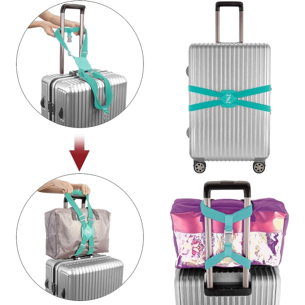Matkalaukkuhihna, matkalaukkuhihna (vaaleanvihreä) Säädettävä matkalaukku Str