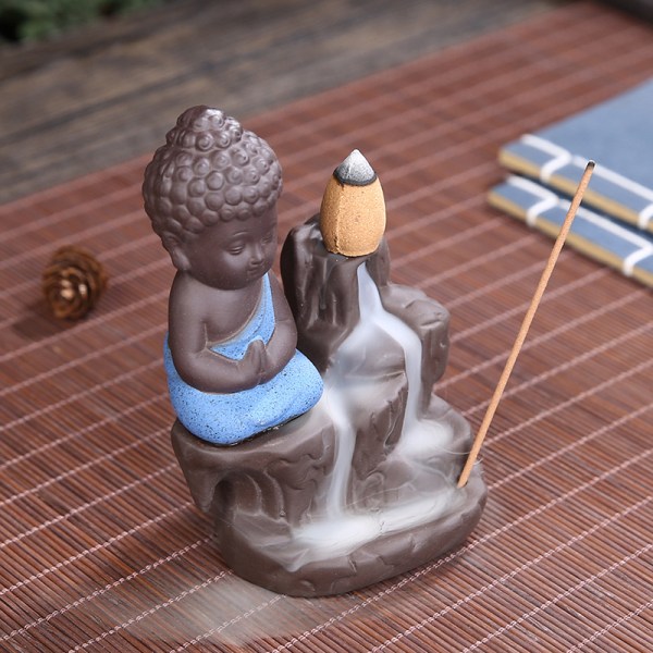 Lilla sand Tathagata reverse flow røgelse brænder keramisk røgelse streng røgelse indsætte håndværk ornamenter