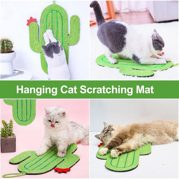 Cat Scratching Mat, 43 x 31,5 cm, Naturlig Sisal Scratching Mat, C