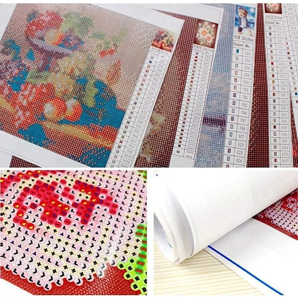 DIY 5D Timanttimaalaus Värikäs Kissa, Kuu, Taidemaalaukset Täysi Timanttimaalaus Numeroiden Mukaan Sarjat, Lahja Aikuisten Lapsille. (12X16 tuumaa)