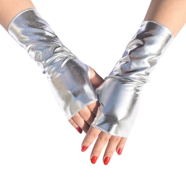 Cosplay fingerløse hansker gotiske punk rock scenehansker for kvinner og jenter