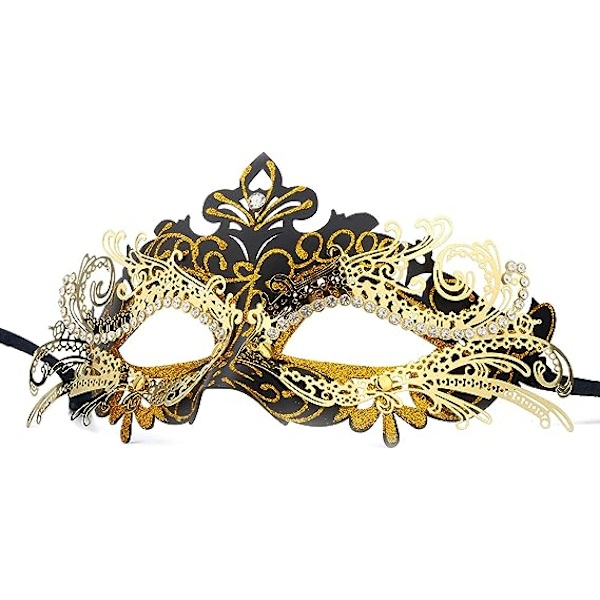 Venetiansk mask (svart guld), för maskeradbal och kostym, för kvinnor