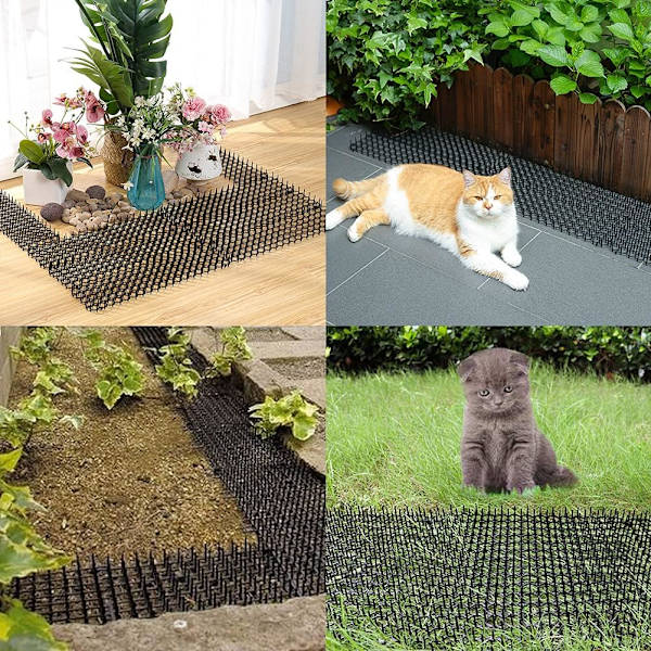 Kattrepellent, 6 ark, platta remsor för blomsterrabatter, gräsmattor och trädgårdar.