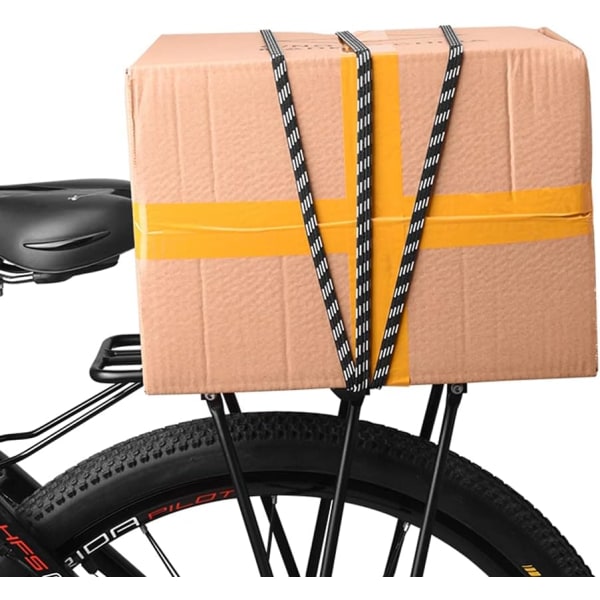 2 stk. motorsykkel bagasjerem, sykkel bagasjerem, elastisk strammer, vevstropp, lastestropp, sykkel nylon bagasjestrammesnor med kroker, sykkeltilbehør