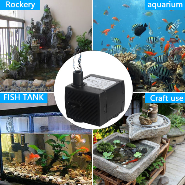 Mini AC vesipumppu, akvaarion akvaariovesipumppu, Small Garden W