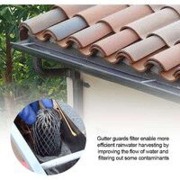 4 st Gutter Strainers Ca 6,69 x 3,15 tum Gutterfilter Gutter Mesh Stoppa Lövfilter Silfilter Lövskydd Rännkåpa Rostfritt Stål