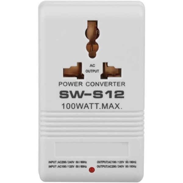 Spänningsomvandlare 100 W AC 110 V/120 V till 220 V/240 V Höj spänningsomvandlare och Transformator TRANSOLATOR ADAPTEUR