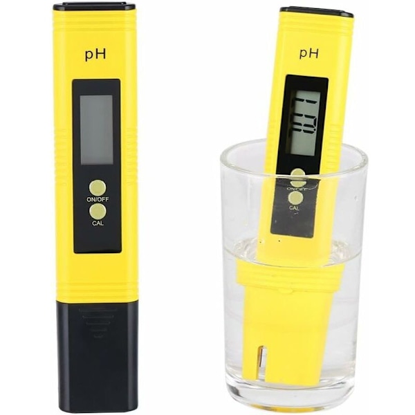 pH-mätare, vattenkvalitetstestare pH, professionell pH-testare pH LCD-verktyg för pool, akvarium, plantering, dricksvatten