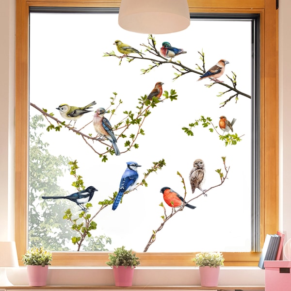 Branch and Bird Wall Stickers, Bedroom Branch and Bird Wall Stick