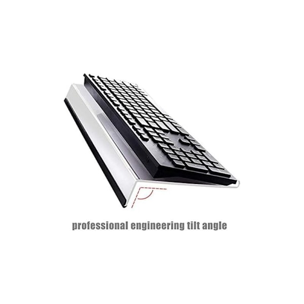 Computer tastaturholder - Transparent akryl tastaturbakke med elastik, akryl tastaturløfter (støtte) for nem ergonomisk adgang (EMP