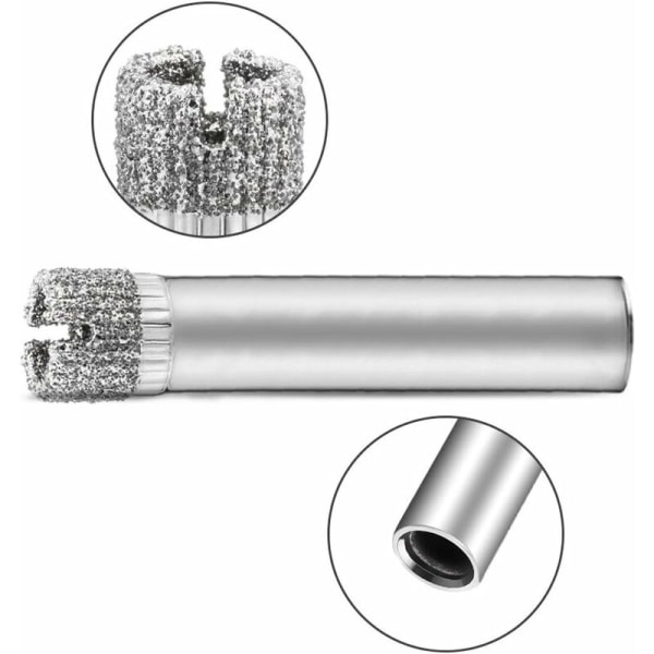 15 stk. diamantbor, 6 mm, til keramiske fliser, til boring i diamanter, marmor og glas, HANBING