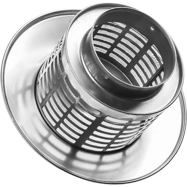 Pålitelig pipehatt i rustfritt stål for luftkanal, takhette for peis (75 mm)