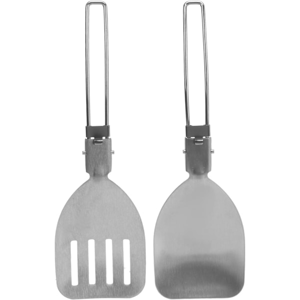 Vikbar Campingspadeset - Rostfritt Stål, Portabel för Vandring & Grillning 2 Delar