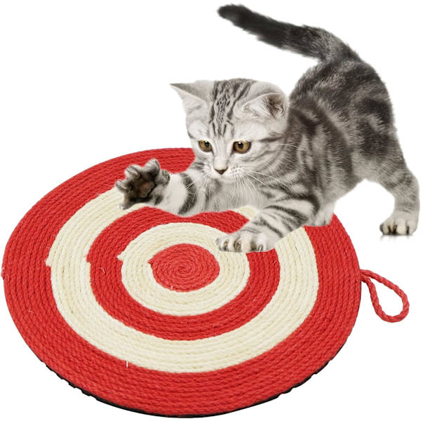 Raapimismatto sisalista kissanpennuille - 30 * 30 cm Kissat seinäkiipeily, Lounge-raapimismatto, Suojaa huonekaluja, Matto, Pyöreä nuolilevy, Sohva voi olla