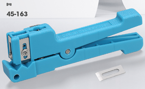 Wire Stripping Tool, 45-163 45-162 Fiber Optic Sheath Stripper Koaksialkabel Stripping Stripper Kabel Stripping Cutter Tool(45-163- Blå)