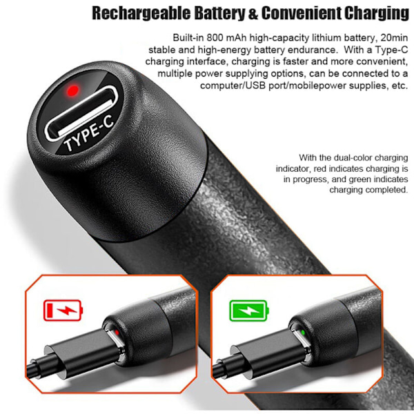 USB smart elektrisk loddekolbe, multifunktionel loddepen med temperaturjusteringsfunktion fra 300 til 450 ℃ til reparation og vedligeholdelse af