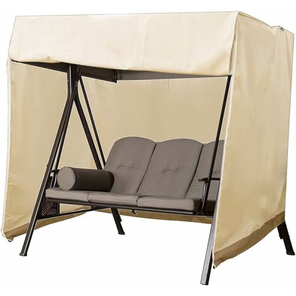 3-sits trädgårdsskydd, vattentätt Oxford utomhusgungskydd, anti-UV gungskydd, gungskydd (grå) -220*125*170cm