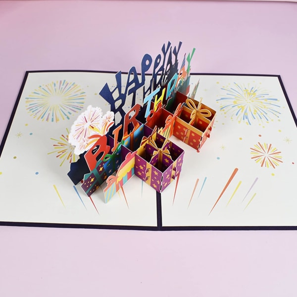 3D kjærlighet popup gratulasjonskort bursdag, gratulerer med dagen