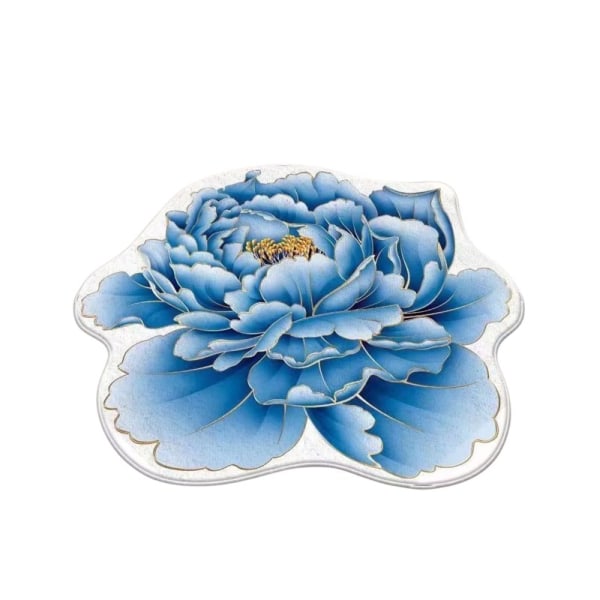Specialformad blommatta Bauhinia blå lotusgolvmatta badrum absorberande halkfri matta vardagsrum sovrum garderob fotmatta