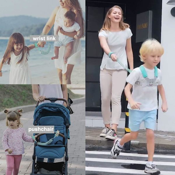 Tapt håndleddsbelte for baby, sikkerhetsbånd, håndleddsbånd, håndleddslenke, barnesikkerhetssele, myk reise, shopping, utforskningshjelper