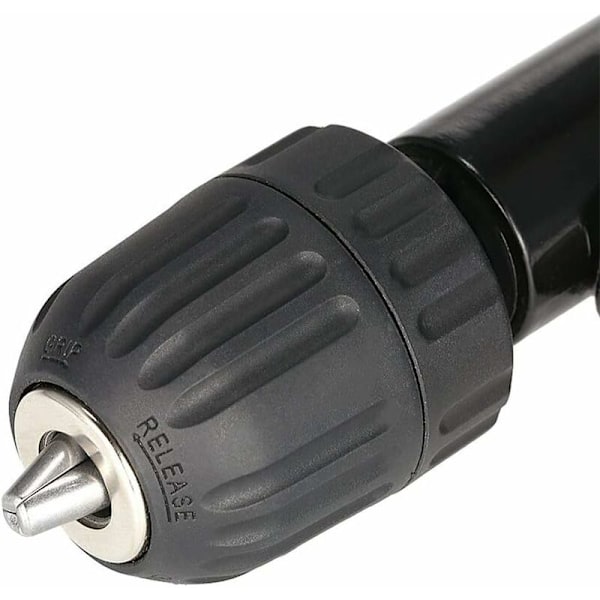 Självspännande 90° rätvinklig chuck, snabbkoppling borrchuck vinkelhuvud chuck bitadapter rätvinklig borr