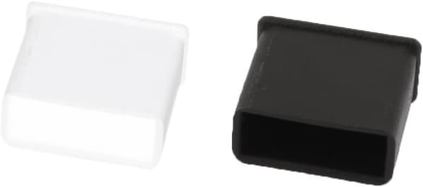 10-pack USB A-hona svart hane plast dammskydd genomskinlig