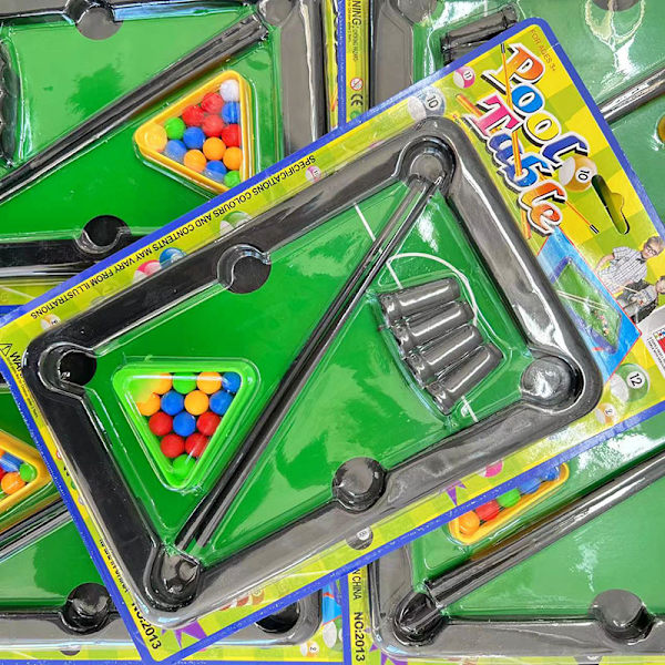Mini Billard Bord Sæt, 12x24 CM Bærbart Billard Bord, Miniature Billard Bord Desktop Spil til Børn og Voksne