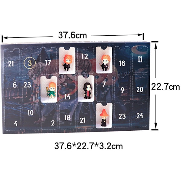 Grænseoverskridende hot sale 24 dages jule digital nedtællings blind box legetøj Harry Potter gave sæt adventskalender