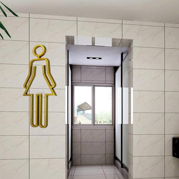 WC-kyltti seinätarra Kylpyhuoneen kyltti Lasten WC WC Itse