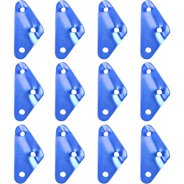 Blå - 12 stk. aluminiumslegering camping tau spenner bardun tau justerer spennere for telt presenning fotturer
