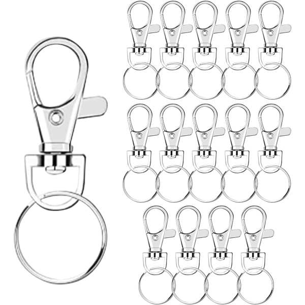 15 Pieces Zinc Alloy Swivel Keychain Set Dog Keyring + Ring Jewelry Accessories Small Dog Key Ring