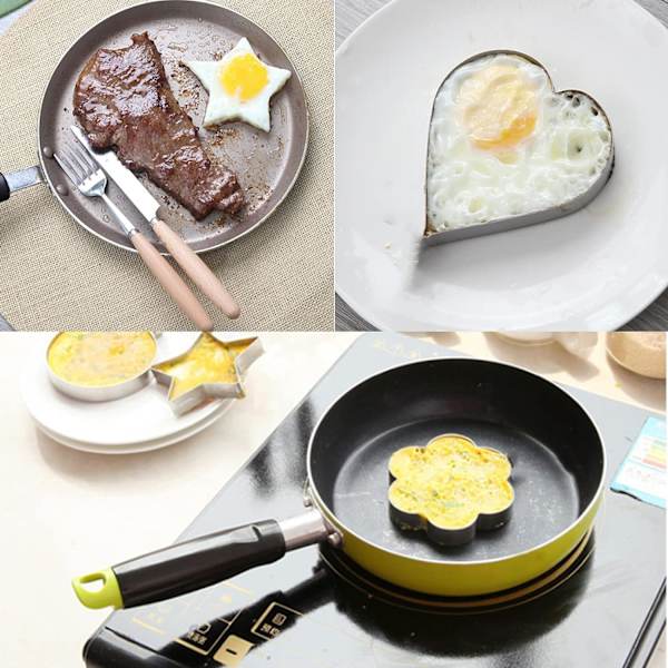 Sett med 12 hjerteformet kakeformer, metallkakeformer, kakeformer i rustfritt stål, bakstformer, fondantkjekskjeks sjokolade hjerte, stjerne, F