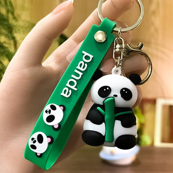 Söt liten panda nyckelring panda väska docka hänge liten present