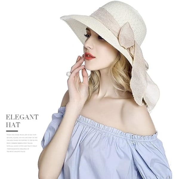 Beige hat, visir, stråhat, strandsol, bred skygge til kvinder pink,