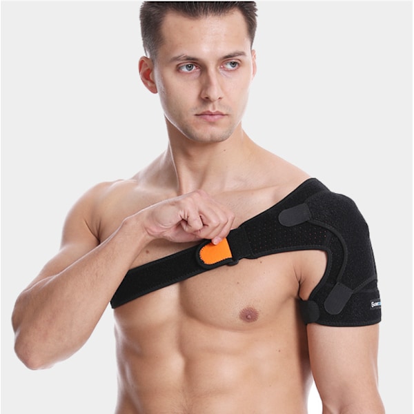 Sports axelbandage axelskydd, fitness anti-dislokation justerbara axelskydd, axelskydd enkel axelbelastning fast axelskydd