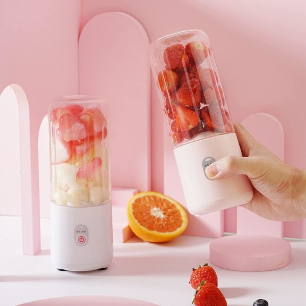 Bärbar mixer, 500 ml personlig minimiixer, resejuicepress, mixerkopp, smoothie-mixer, USB-uppladdningsbar resehandhållen fruktjuicepress f