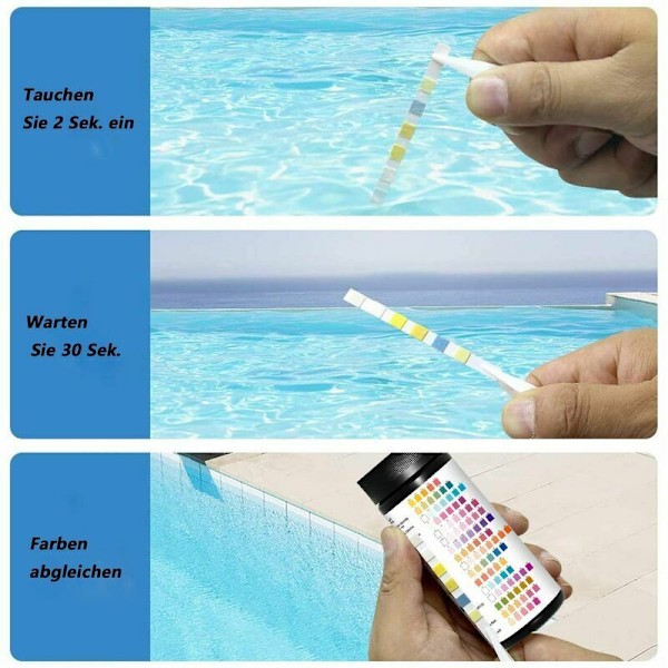 Vattentest, 100 dricksvattenteststickor, vattenteststickor 16 och 1 dricksvatten, teststickor