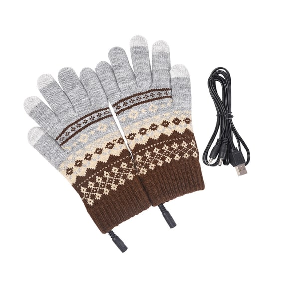 Opvarmede handsker til mænd og kvinder, plug and play USB-opvarmede handsker, USB-opvarmede handsker til skrivning, vintervarme laptop-handsker, vaskbart design, vinter g