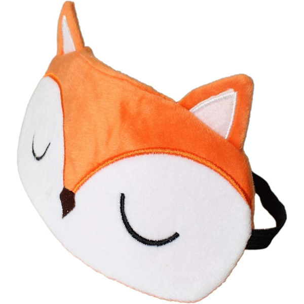Kreativ plysch tecknad orange räv ögonmask plysch söt sovande ögonmask ögonmask