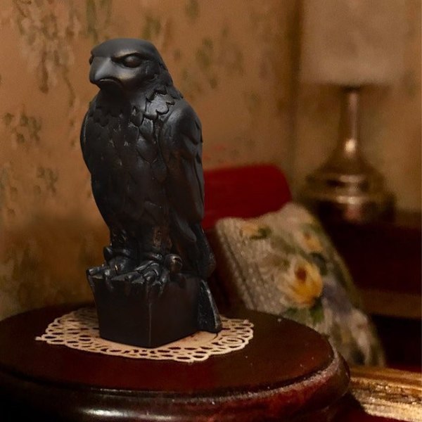 Malta Falcon Statue Prop Hjem Dekoration Håndlavet Harpiks Skulptur, Kontor Bogreol Ornament