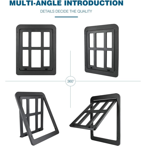 Husdyrdør for katter og hunder, husdyrdør med toveis lås, slitesterk, enkel å installere, kattedør med dobbelt magnetisk sugekraft