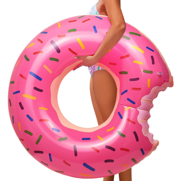 Gigant oppustelig jordbær donut svømmering, stort sommer pool strand legetøj, voksen svømmerør pool float