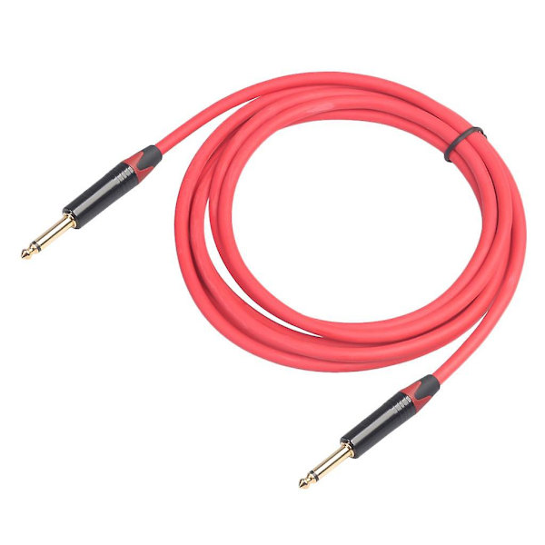 Ljudkabel, 6,35 mm jack hane till hane ljudkabel för gitarr mixerförstärkare, 1,8 m
