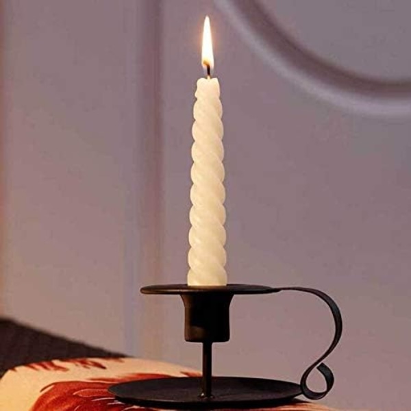 2 st smidesjärn avsmalnande ljusstake retro ljusstake stativ handgjord avsmalnande ljusstake kammare hållare hem ljus middagsdekor